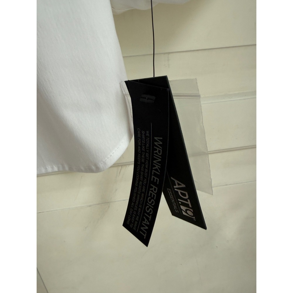 Apt 9 Essentials Womens White Wrinkle Resistant Button Down Shirt Size 10 NEW - Picture 5 of 8